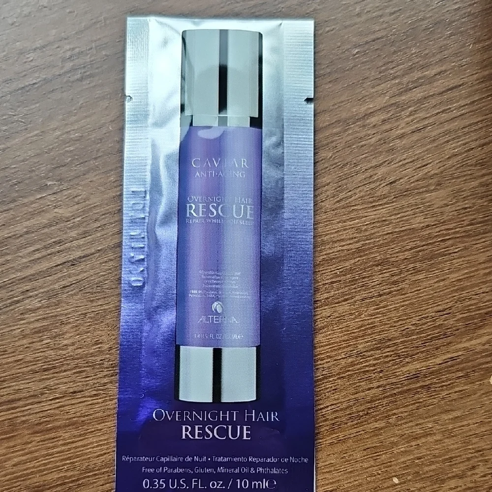 New Alterna Caviar Anti-Aging Overnight Hair Rescue Repair Sample Packets X 5
